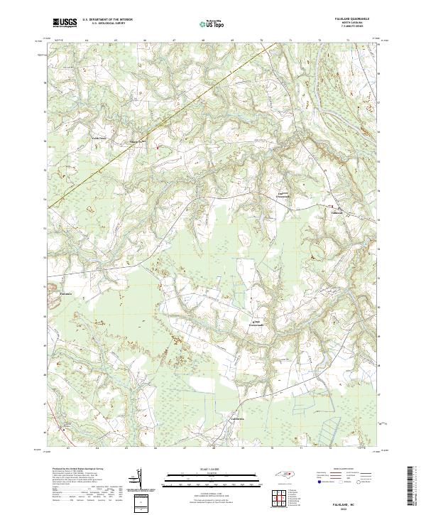 USGS Topographic Map – Falkland