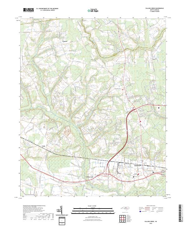 USGS Topographic Map – Falling Creek