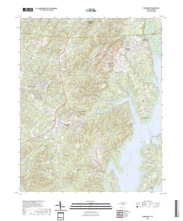 USGS Topographic Map – Farrington