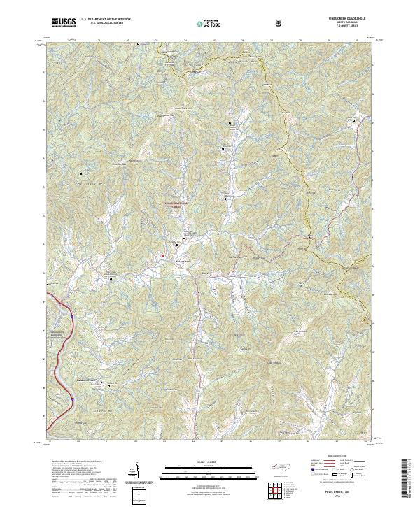 USGS Topographic Map – Fines Creek
