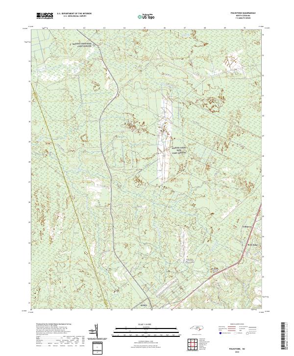 USGS Topographic Map – Folkstone