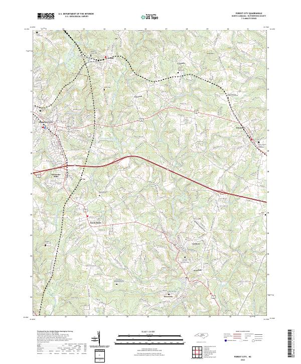 USGS Topographic Map – Forest City