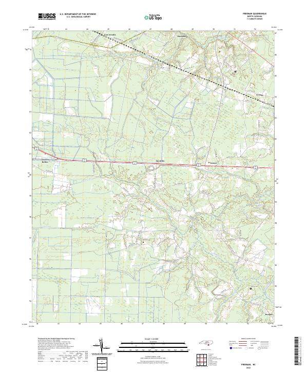 USGS Topographic Map – Freeman