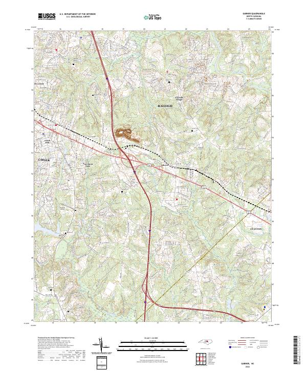 USGS Topographic Map – Garner