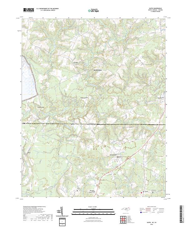 USGS Topographic Map – Gates