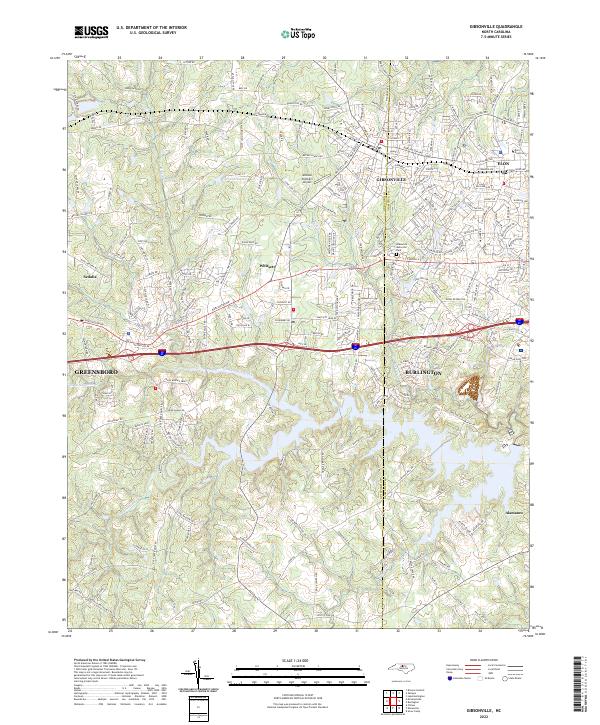 USGS Topographic Map – Gibsonville