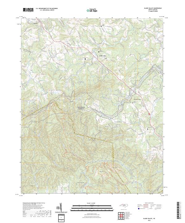 USGS Topographic Map – Glade Valley