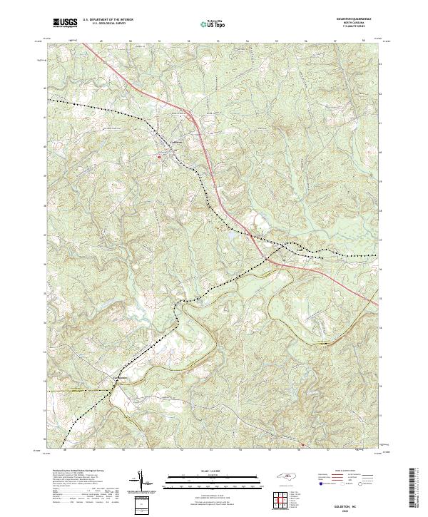 USGS Topographic Map – Goldston