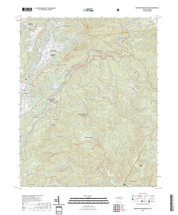 USGS Topographic Map – Grandfather Mountain