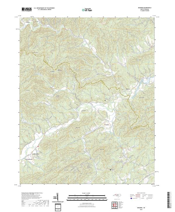 USGS Topographic Map – Grandin