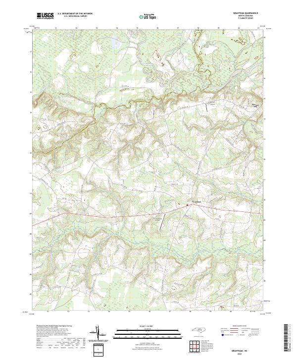 USGS Topographic Map – Grantham