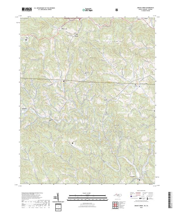 USGS Topographic Map – Grassy Creek