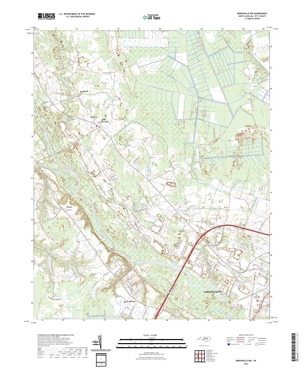 USGS Topographic Map – Greenville NW