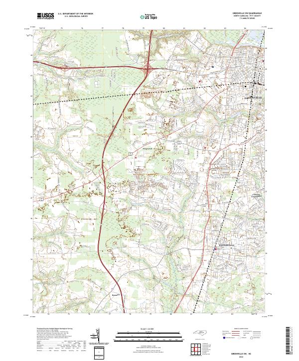 USGS Topographic Map – Greenville SW