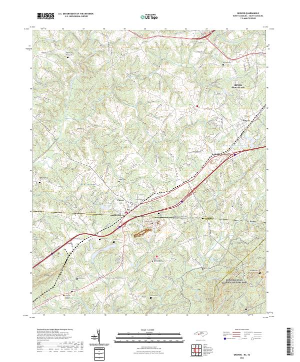USGS Topographic Map – Grover