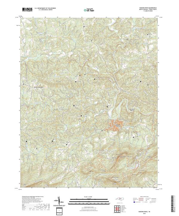 USGS Topographic Map – Hanging Rock