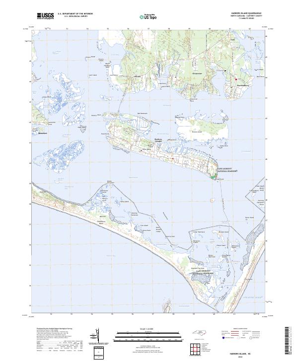 USGS Topographic Map – Harkers Island