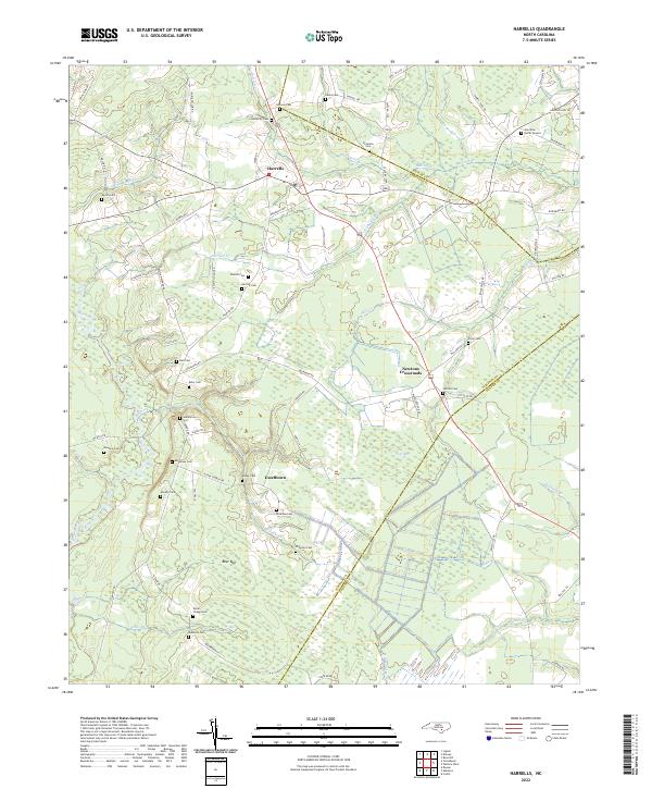 USGS Topographic Map – Harrells