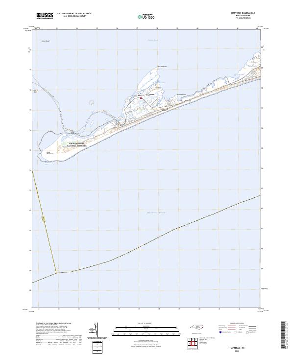 USGS Topographic Map – Hatteras