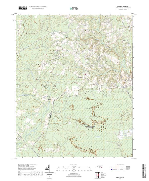 USGS Topographic Map – Haws Run