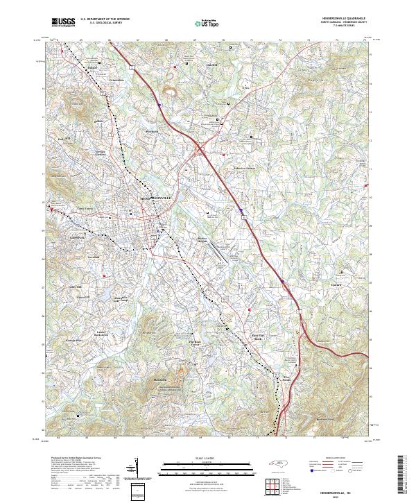 USGS Topographic Map – Hendersonville