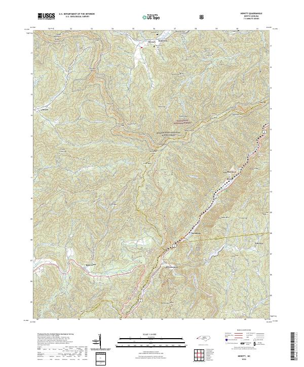 USGS Topographic Map – Hewitt