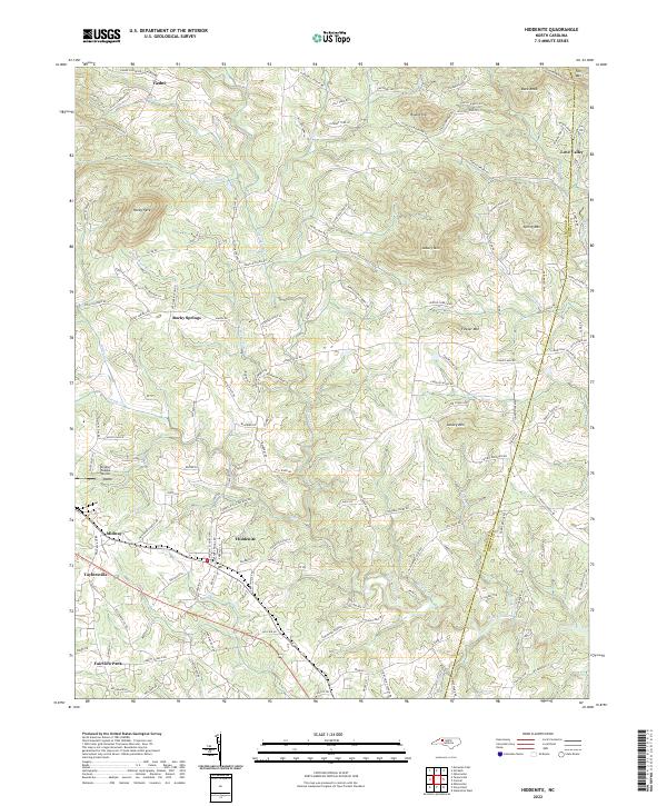 USGS Topographic Map – Hiddenite