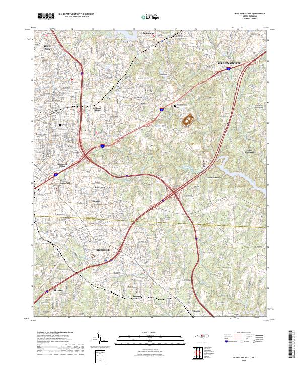 USGS Topographic Map – High Point East