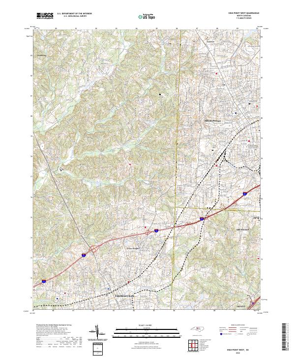 USGS Topographic Map – High Point West