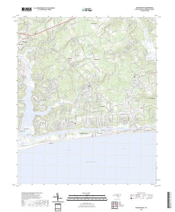 USGS Topographic Map – Holden Beach