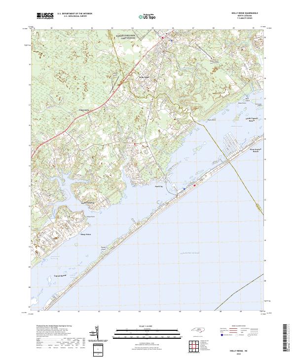 USGS Topographic Map – Holly Ridge