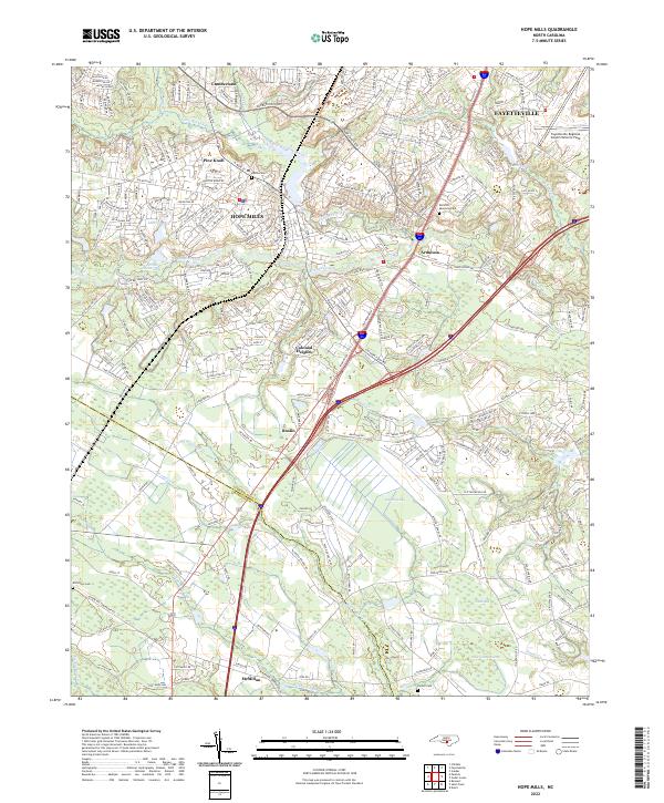 USGS Topographic Map – Hope Mills