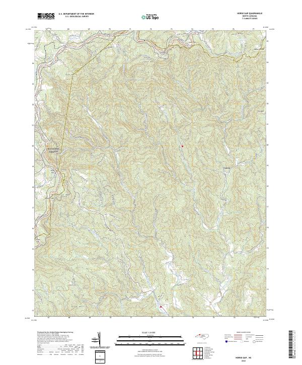 USGS Topographic Map – Horse Gap