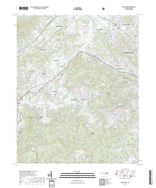 USGS Topographic Map – Horse Shoe