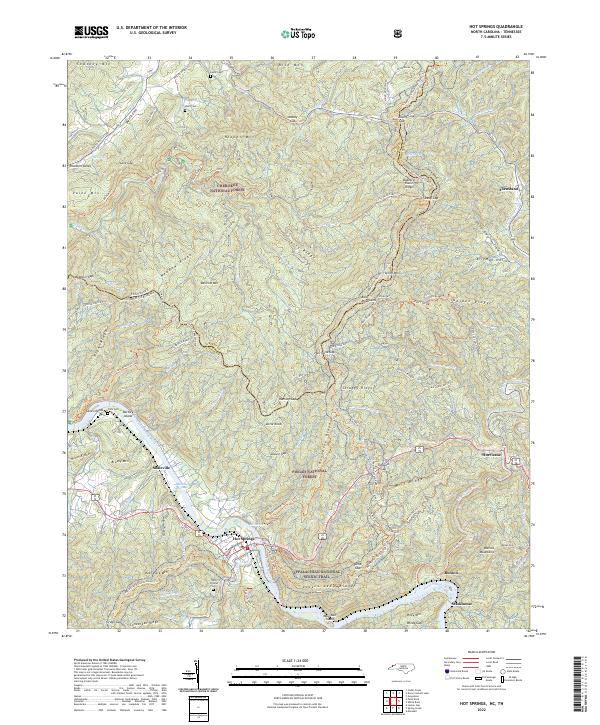 USGS Topographic Map – Hot Springs