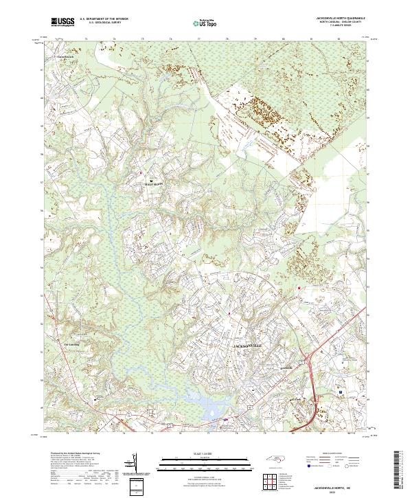 USGS Topographic Map – Jacksonville North