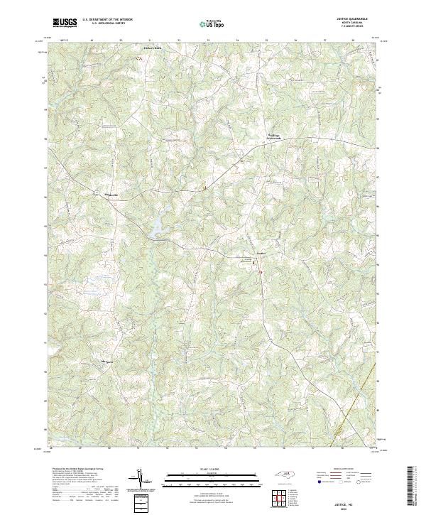 USGS Topographic Map – Justice