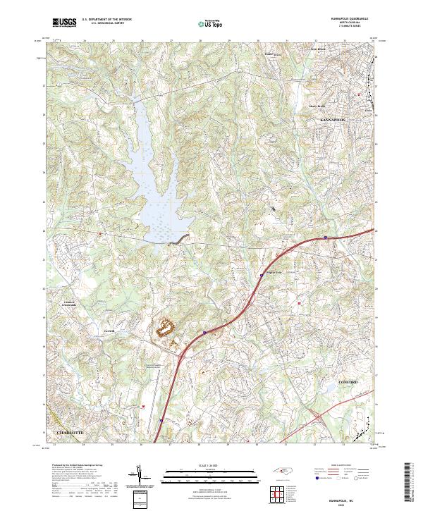 USGS Topographic Map – Kannapolis