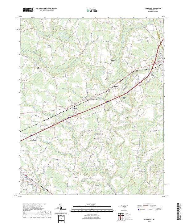 USGS Topographic Map – Kenly West