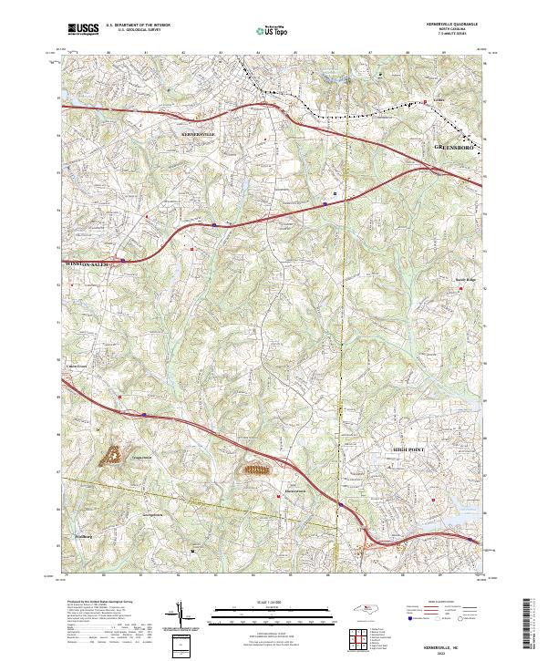 USGS Topographic Map – Kernersville