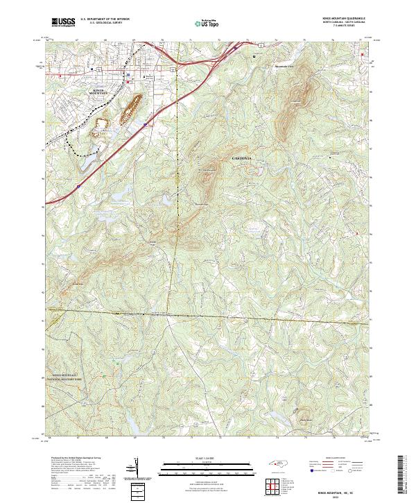 USGS Topographic Map – Kings Mountain