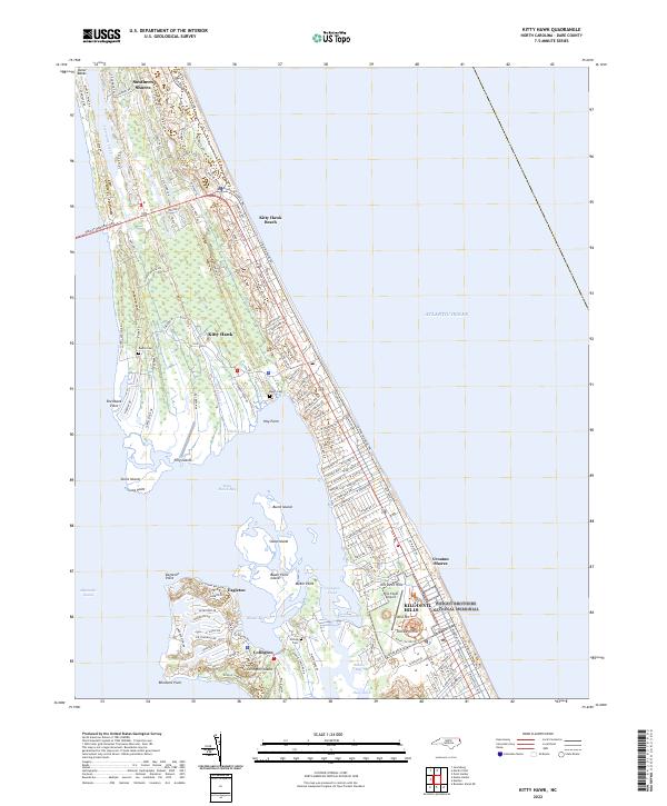 USGS Topographic Map – Kitty Hawk