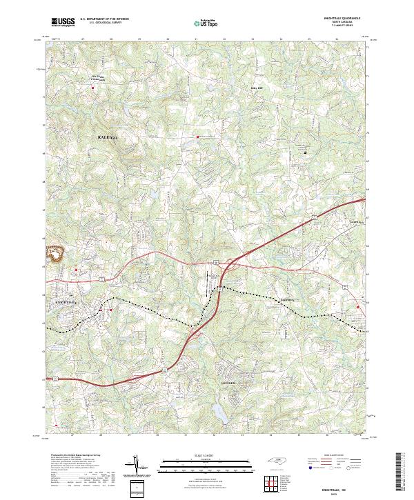USGS Topographic Map – Knightdale