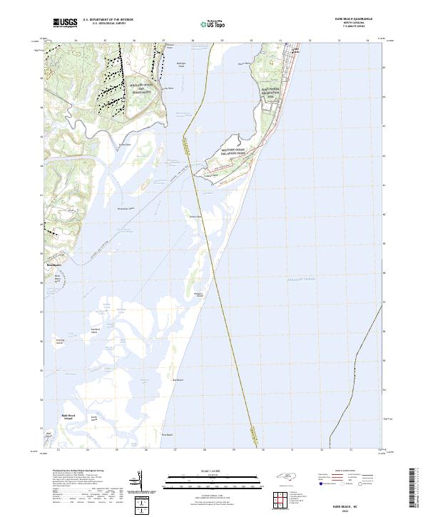 USGS Topographic Map – Kure Beach