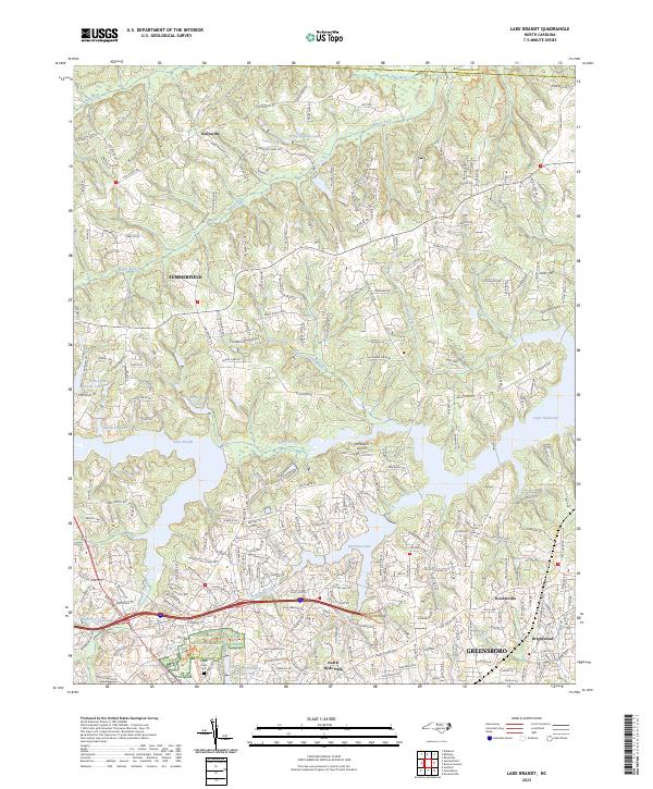 USGS Topographic Map – Lake Brandt