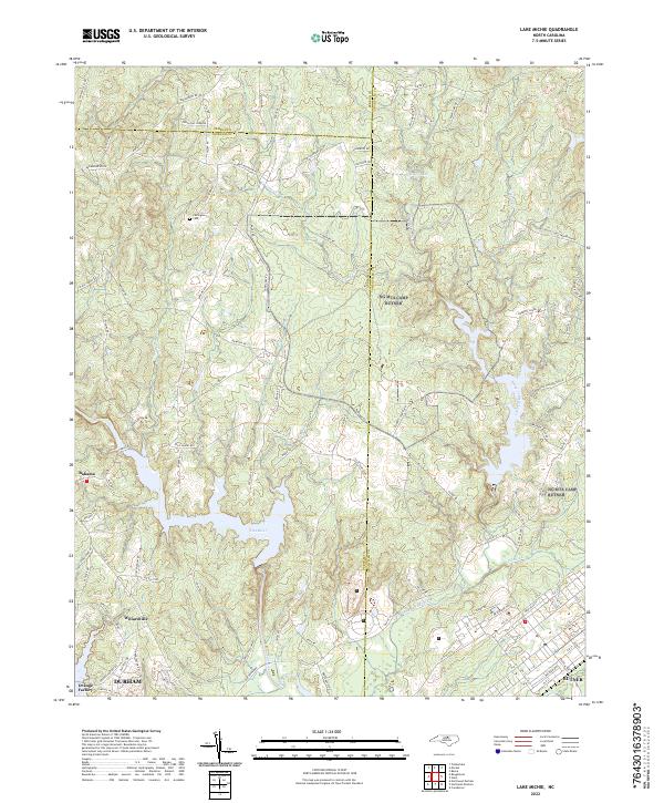 USGS Topographic Map – Lake Michie