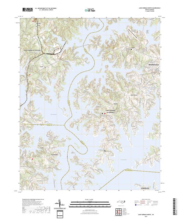 USGS Topographic Map – Lake Norman North