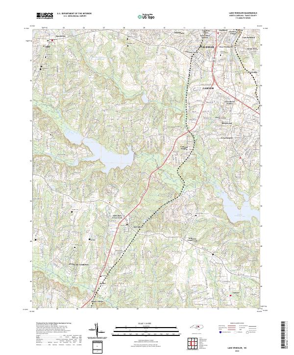USGS Topographic Map – Lake Wheeler