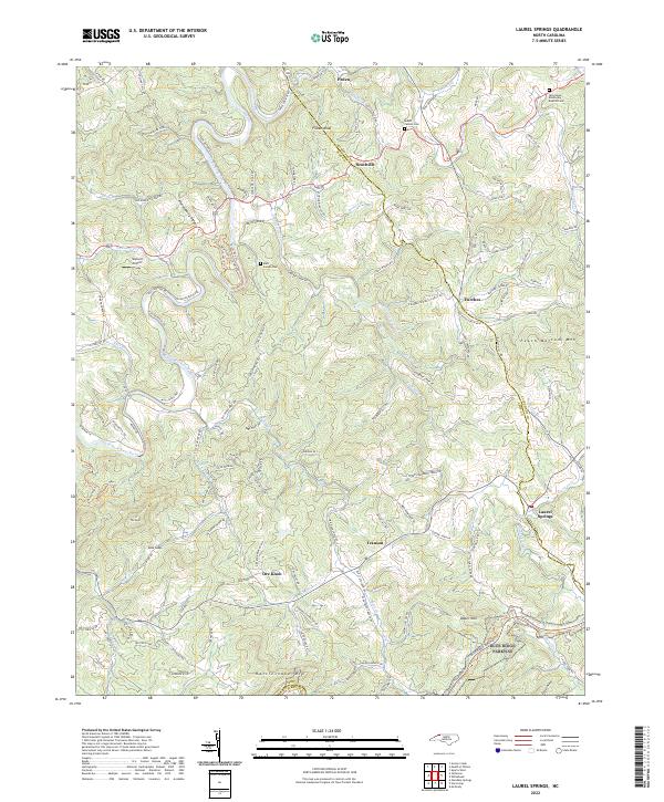 USGS Topographic Map – Laurel Springs