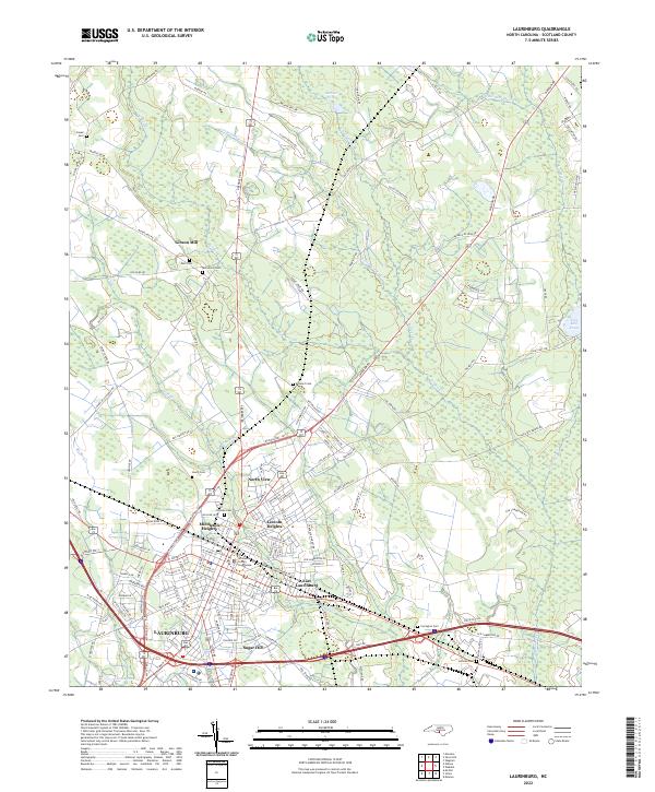 USGS Topographic Map – Laurinburg